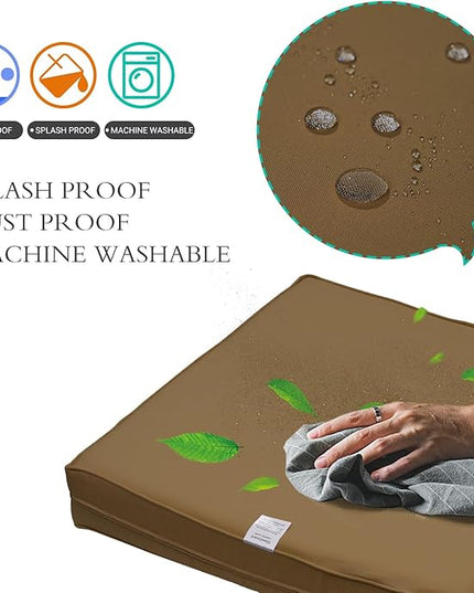 ClawsCover 14Pack Outdoor Patio Seat and Back Cushions Replacement Covers Fit for 7Pieces 6-Seater Wicker Rattan Sectional Couch Chair Furniture Set,Taupe-Include Cover Only (Small) - LeafyLoom