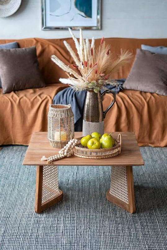 NicBex Coffee Table Wooden Coffee Table with Storage Square Center Tables with Natural Legs Dining Table for Living Room, Dining Room, Office, and Bedroom,27.6" W, Natural Wood+Brown - LeafyLoom