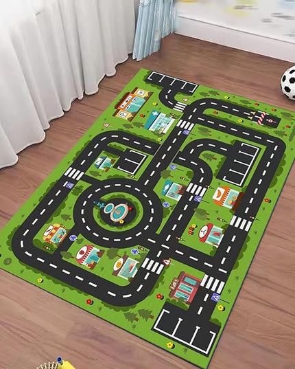 Analog ABC Kids Rug Playroom Car Rug Play Mat City Life Road Rug for Cars Fun City Map for Carpet for Bedroom Boys (31 * 47 inches, Gorgeous City) - LeafyLoom
