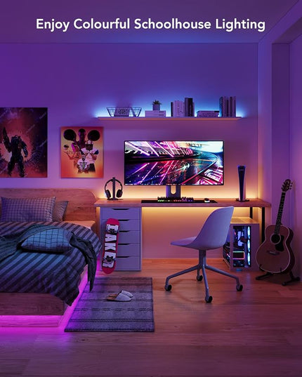 Govee LED Strip Lights 100ft, LED Lights for Bedroom, WiFi RGB LED Lights Work with Alexa and Google Assistant, 64 Modes and Music Sync, Strip Lights for Indoor, Home Decor, 2 Rolls of 50ft Govee