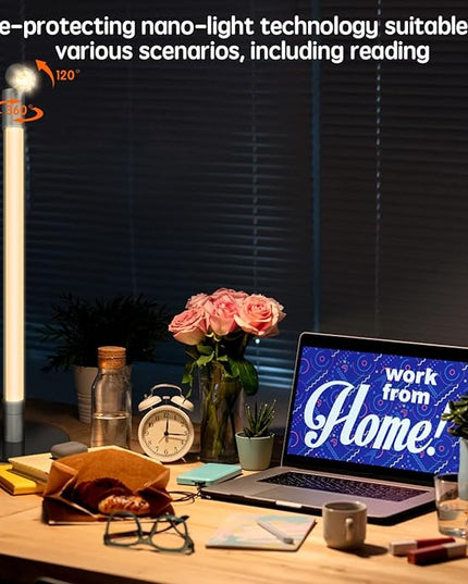 Modern LED Floor Lamp, with Top Reading Light, Bright Minimalist Dimmable 3 Color Temperatures, Remote Control, Standing Floor Lamp for Living Room, Bedroom, Home Office - LeafyLoom