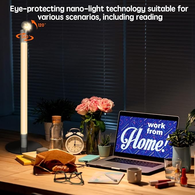 Modern LED Floor Lamp, with Top Reading Light, Bright Minimalist Dimmable 3 Color Temperatures, Remote Control, Standing Floor Lamp for Living Room, Bedroom, Home Office - LeafyLoom