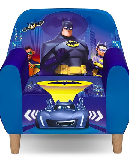 Delta Children Batman Batwheels Foam Chair for Kids, Blue - LeafyLoom