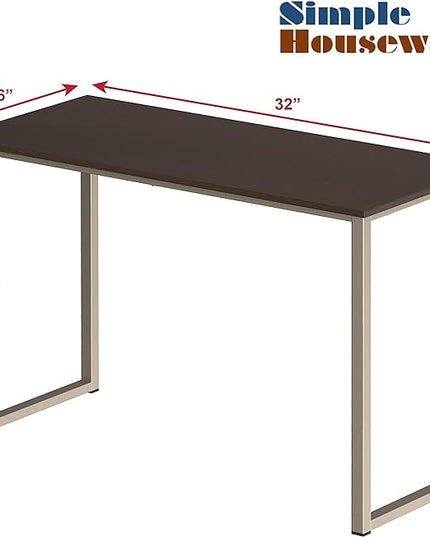 SHW Home Office 32-Inch Computer Desk, Espresso - LeafyLoom