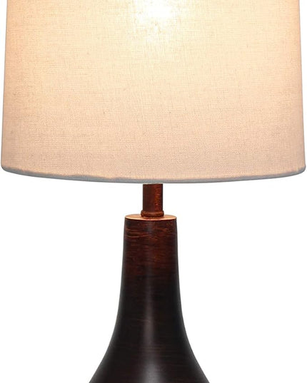 Simple Designs LT3303-RBZ Tear Drop Table Lamp, Restoration Bronze - LeafyLoom