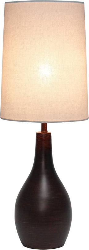 Simple Designs LT3303-RBZ Tear Drop Table Lamp, Restoration Bronze - LeafyLoom