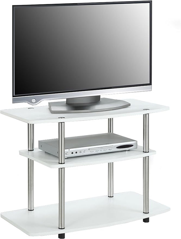 Convenience Concepts Designs2Go 3-Tier TV Stand, 31.5", White - LeafyLoom