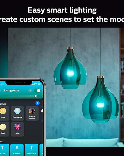 Philips Hue Smart 75W A19 LED Bulb - White and Color Ambiance Color-Changing Light - 1 Pack - 1100LM - E26 - Indoor - Control with Hue App - Works with Alexa, Google Assistant and Apple Homekit PhilipsHue