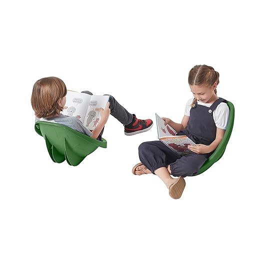 ECR4Kids Leaf Floor Seat, Rocker Chair, Hunter Green, 6-Piece - LeafyLoom
