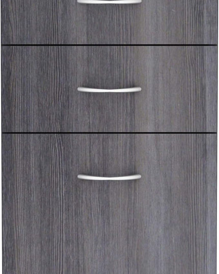 Lorell LLR69558 - Weathered Charcoal Laminate Desking Pedestal - LeafyLoom