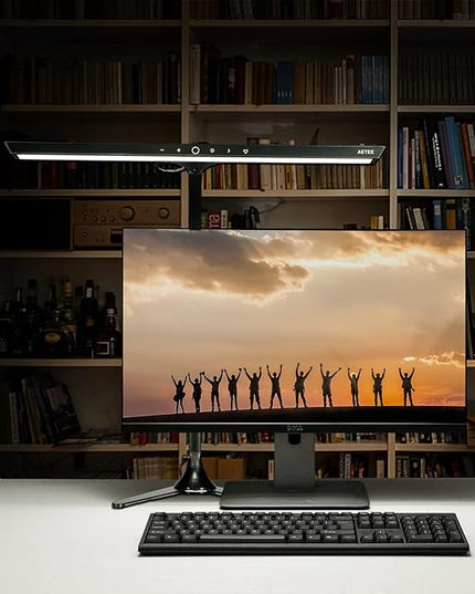 LED Architect Desk Lamp with Clamp and Clip On Desk Lamp 5-level Color Temperature and 5-level Dimmable Modern Desk Lamp 12W Black(Including Desktop Use) - LeafyLoom