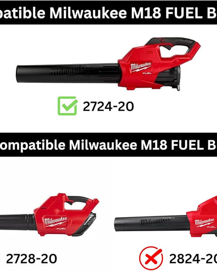 Milwaukee M18 Leaf Blower Wall Mount Compatible with 2724-20, 2724-21 - Heavy-Duty Black Wall Mounting Bracket Holder Storage Hook - LeafyLoom