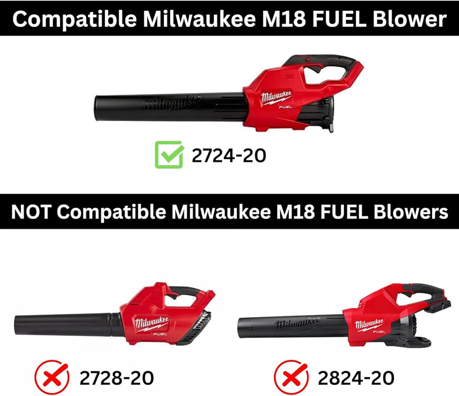 Milwaukee M18 Leaf Blower Wall Mount Compatible with 2724-20, 2724-21 - Heavy-Duty Black Wall Mounting Bracket Holder Storage Hook - LeafyLoom