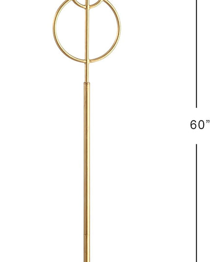 JONATHAN Y JYL1097A Haines 60" Modern Circle Marble/Metal LED Floor Lamp Classic,Glam,Transitional for Bedrooms, Living Room, Office, Reading, Gold - LeafyLoom