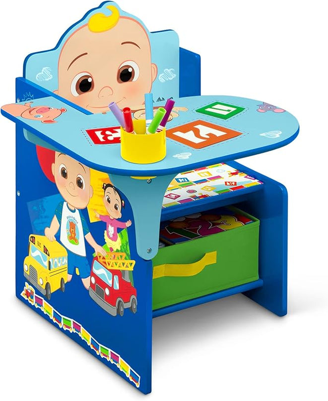 Delta Children Chair Desk with Storage Bin - Greenguard Gold Certified, CoComelon - LeafyLoom