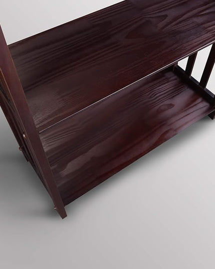 Casual Home Mission Style 3-Shelf Bookcase, Espresso - LeafyLoom