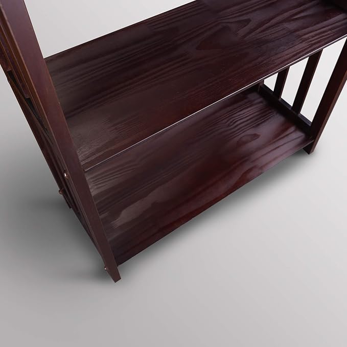 Casual Home Mission Style 3-Shelf Bookcase, Espresso - LeafyLoom