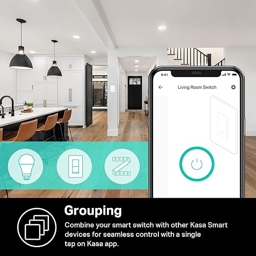 Kasa Smart Light Switch HS200P3, Single Pole, Needs Neutral Wire, 2.4GHz Wi-Fi Light Switch Works with Alexa and Google Home, UL Certified, No Hub Required, 3 Count -Pack of 1 , White KasaSmartbyTP-Link