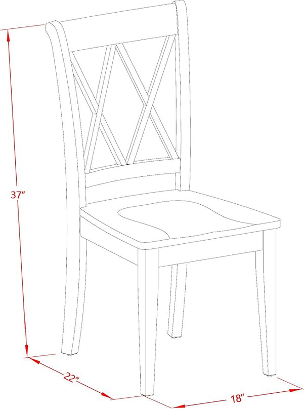 East West Furniture NDCL3-LWH-C Norden 3 Piece Room Set Contains a Rectangle Kitchen Table with Dropleaf and 2 Fabric Upholstered Dining Chairs, 30x48 Inch, Linen White - LeafyLoom