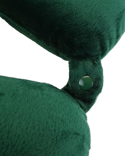 Adult Cozy Soft Microfiber Neck Pillow, Compact, Perfect for Plane or Car Travel, Hunter Green - LeafyLoom