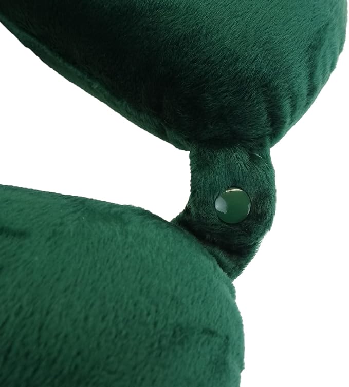 Adult Cozy Soft Microfiber Neck Pillow, Compact, Perfect for Plane or Car Travel, Hunter Green - LeafyLoom