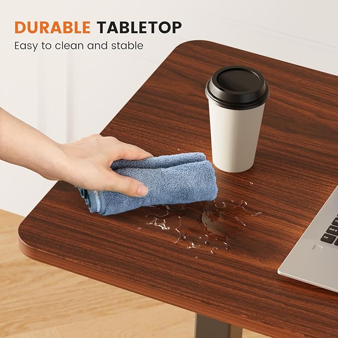 DUMOS Standing Rolling Desk Adjustable Height, Mobile Desk with Wheels Mobile Laptop Desk for Office, Home and Study - LeafyLoom