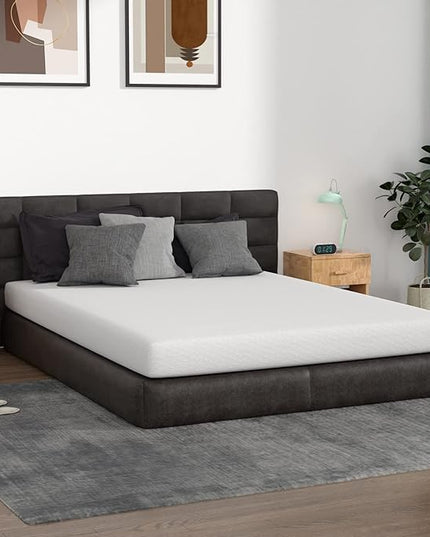 FDW 5 Inch Gel Memory Foam Mattress Medium-Firm Mattress for Pressure Relief & Cooler Sleep Mattress for Kid Adults CertiPUR-US Certified Mattress in a Box, King - LeafyLoom