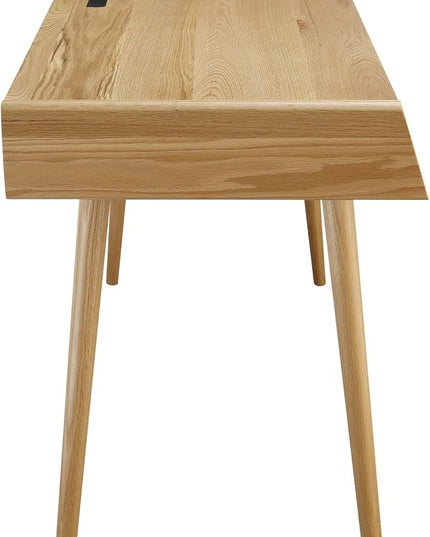 American Trails Freedom USB Ports Desk, Natural Oak - LeafyLoom