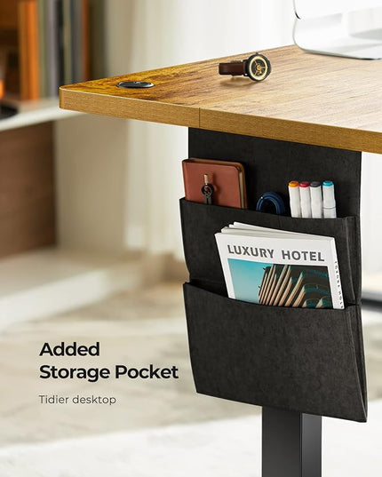 Marsail Stand up Desk, 48x24 Inch Standing Desk Adjustable Height, Electric Standing Desk, Sit Stand Desk with Headphone Hook for Computer Gaming Desk Home Office Desk - LeafyLoom