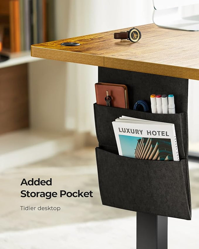 Marsail Stand up Desk, 48x24 Inch Standing Desk Adjustable Height, Electric Standing Desk, Sit Stand Desk with Headphone Hook for Computer Gaming Desk Home Office Desk - LeafyLoom