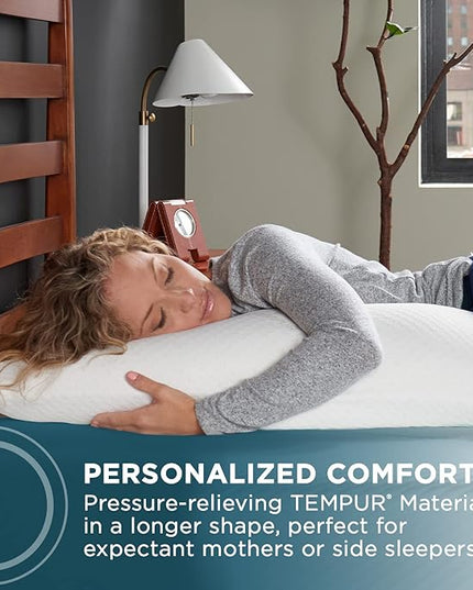 TEMPUR-ProForm + Cooling ProHi Pillow, Memory Foam, Queen, 5-Year Limited Warranty,Blue & TEMPUR-Body Pillow, Queen - LeafyLoom