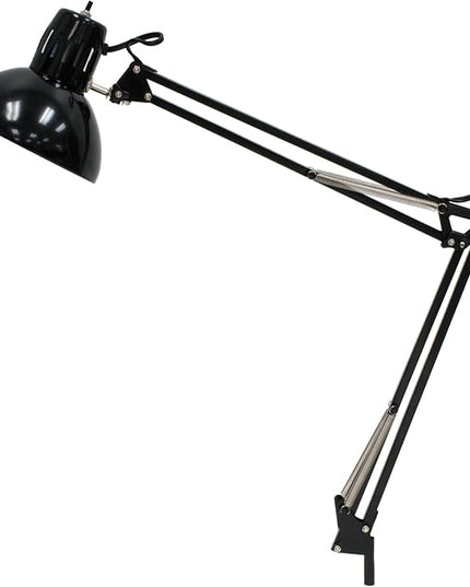 Studio Designs Swing Arm Lamp with 13-watt CFL Bulb, Black - LeafyLoom