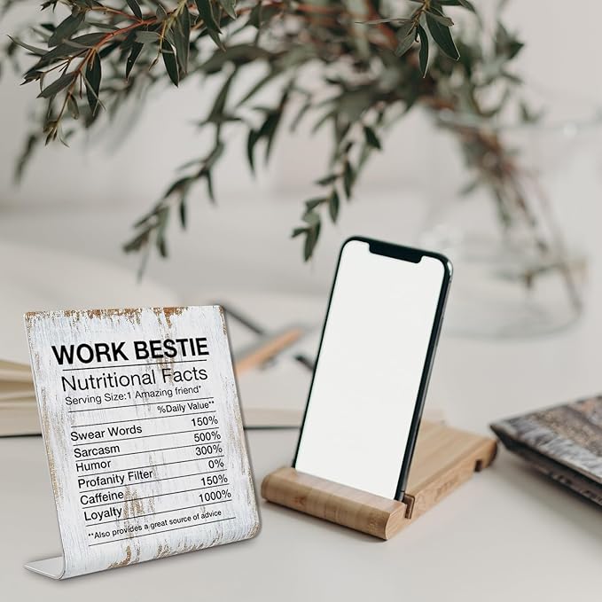 Work Bestie Gifts Funny Coworker Leaving Gifts Sarcastic Farewell Gifts for Coworkers Going Away Gift for Coworker Woman Good Luck Gifts for Coworkers Leaving Colleague Farewell Signs Gift LD6 - LeafyLoom