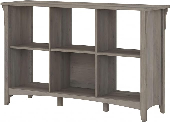 Bush Furniture Salinas 6 Cube Organizer in Driftwood Gray - LeafyLoom