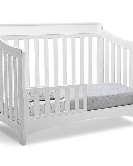 Delta Children Bentley S Series 4-in-1 Convertible Baby Crib, White - LeafyLoom