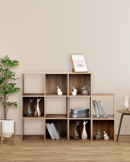 PACHIRA E-Commerce US 6 Cube Storage Organizer Unit Shelf, Closet Cabinet, Bookshelf File Organizer Rack in Living Room, Bedroom, Study,OAK - LeafyLoom