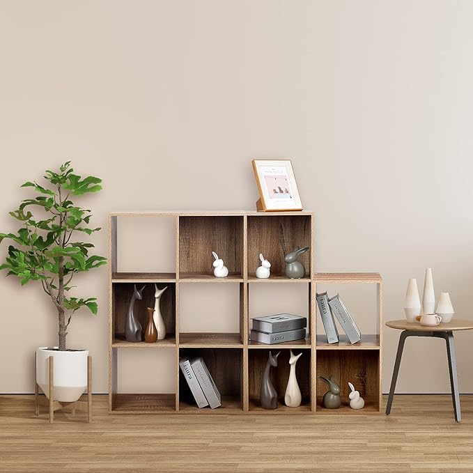 PACHIRA E-Commerce US 6 Cube Storage Organizer Unit Shelf, Closet Cabinet, Bookshelf File Organizer Rack in Living Room, Bedroom, Study,OAK - LeafyLoom
