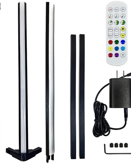 LED Floor Lamp Corner Mood Light RGB Color Changing Dimmable Music Sync with Remote Control for Living Room, Bedroom, Game Room, Party Decoration - LeafyLoom
