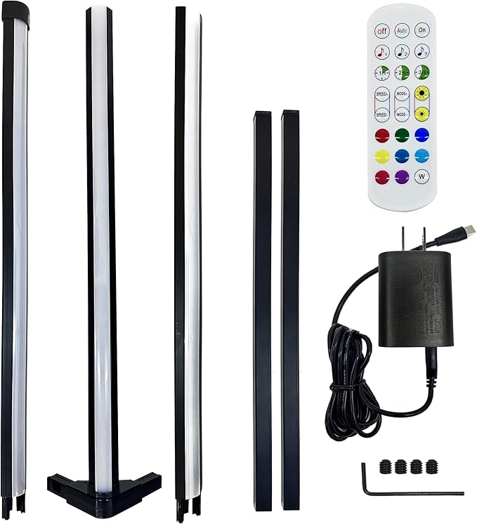 LED Floor Lamp Corner Mood Light RGB Color Changing Dimmable Music Sync with Remote Control for Living Room, Bedroom, Game Room, Party Decoration - LeafyLoom