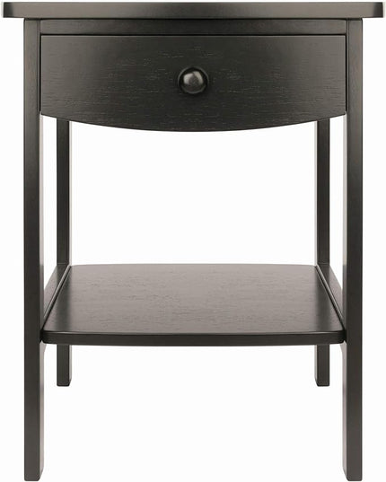 Winsome Basics Solid Wood End Table Nightstand - LeafyLoom