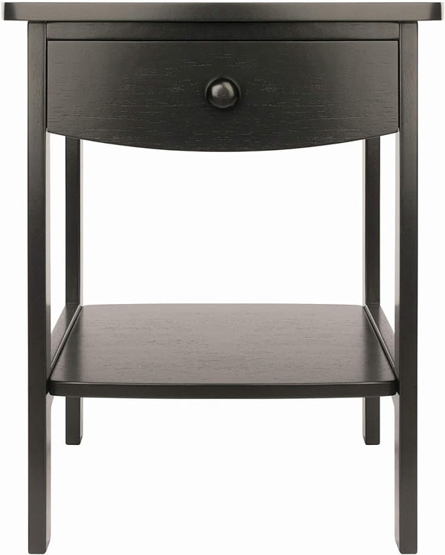 Winsome Basics Solid Wood End Table Nightstand - LeafyLoom
