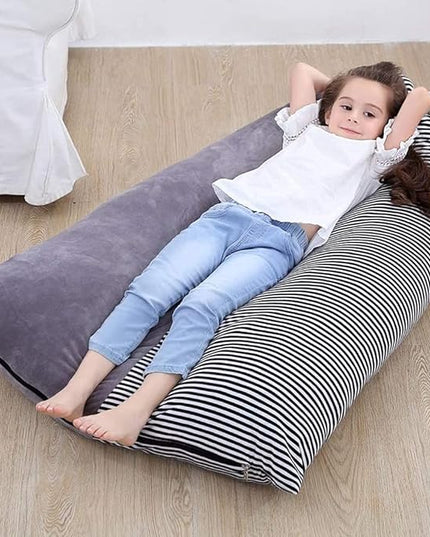 Stuffed Animal Storage Bean Bag Chair Cover | 53" Extra Large Beanbag Cover for Kids and Adults, Plush Toys Holder and Organizer for Boys and Girls | Premium Velvet - Soft & Comfortable - LeafyLoom