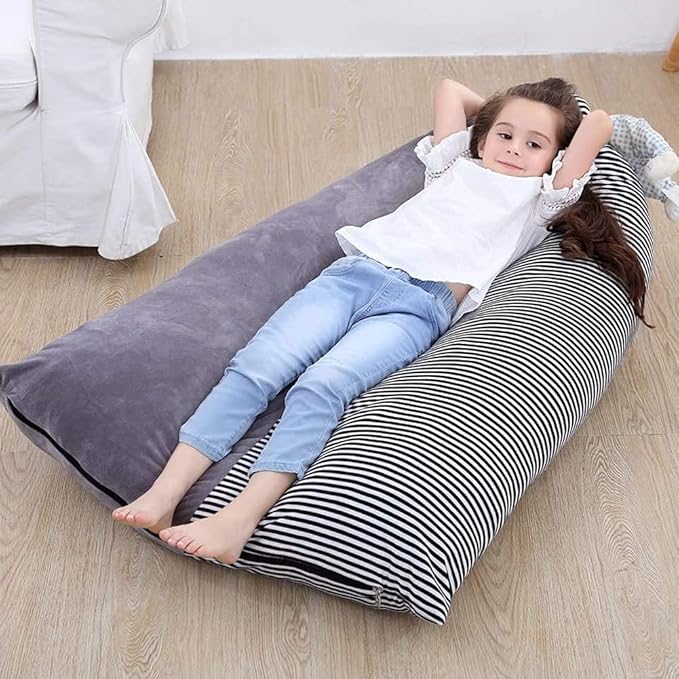 Stuffed Animal Storage Bean Bag Chair Cover | 53" Extra Large Beanbag Cover for Kids and Adults, Plush Toys Holder and Organizer for Boys and Girls | Premium Velvet - Soft & Comfortable - LeafyLoom
