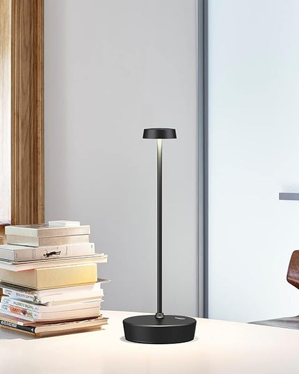 Rechargeable Table Lamp Cordless Battery Operated LED Light 5000mAh 3-level Brightness Portable Desk Lamps Touch Control Indoor Outdoor Use for Patio Home Restaurant - LeafyLoom