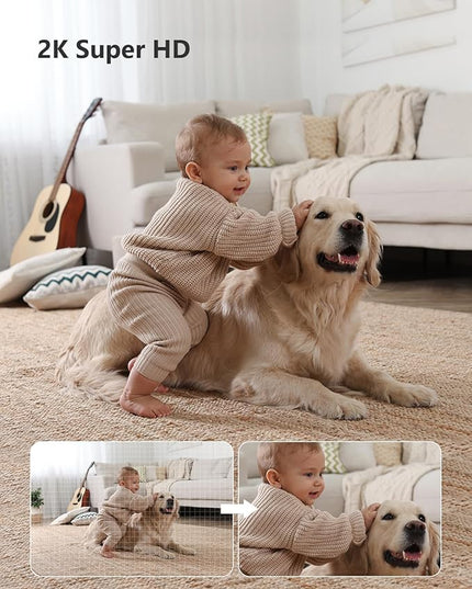 Imou 2K WiFi Security Camera Indoor Pet Dog Baby Camera with AI Human/Motion/Sound Detection, 360° Wireless IP Home Security Camera, Smart Tracking, Siren, Night Vision, 2-Way Audio, Works with Alexa Imou