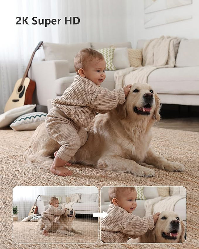 Imou 2K WiFi Security Camera Indoor Pet Dog Baby Camera with AI Human/Motion/Sound Detection, 360° Wireless IP Home Security Camera, Smart Tracking, Siren, Night Vision, 2-Way Audio, Works with Alexa Imou