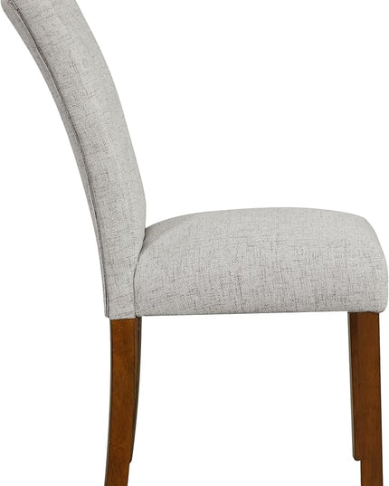 HomePop Classic Parsons Dining Chairs, Pack of 2, Neutral Textured Solid Woven - LeafyLoom