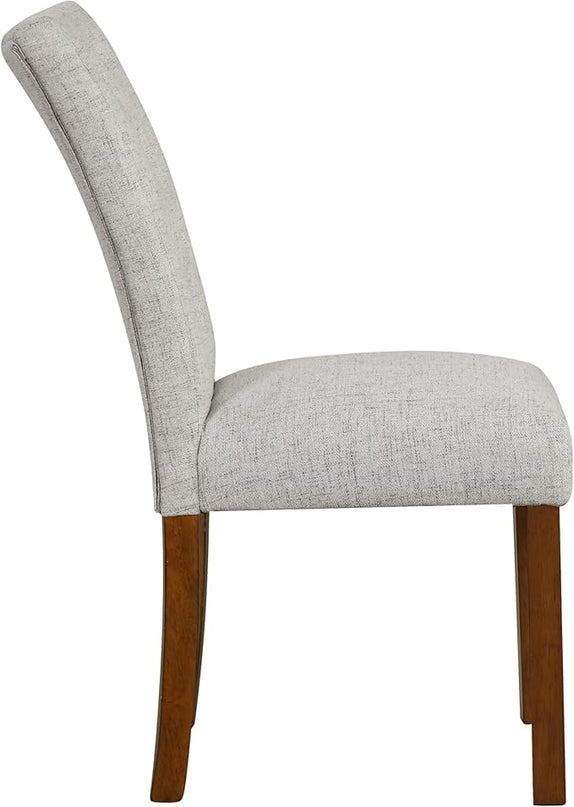 HomePop Classic Parsons Dining Chairs, Pack of 2, Neutral Textured Solid Woven - LeafyLoom