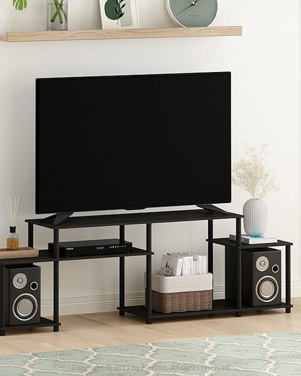 Furinno Turn-N-Tube Handel Stand for TV up to 55 Inch, Espresso - LeafyLoom
