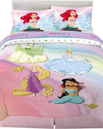 Disney Princess Ariel Kids Bedding Super Soft Comforter And Sheet Set, 5 Piece Full Size, "Official" Disney Product By Franco - LeafyLoom